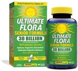 ReNew Life Ultimate Flora Senior Formula Probiotic, 30 Billion, Veggie Capsules 60 ea by AB