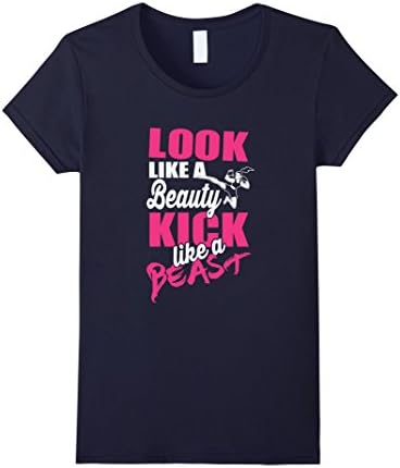 Kick like a beast. Funny kick boxing T-Shirt for women