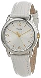 Timex Women's T2P1202M White Metallic Lizard Patterned Leather Strap Watch
