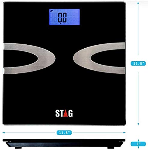 Bluetooth Digital Body Fat Scale - Best Smart Wireless Body Composition Analyzer with iOS and Android App for Body Weight - Amazing Bathroom Scale - Fat - Water - Bmi - Muscle Mass - 396lbs (black4)