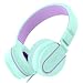 Elecder i36 Kids Headphones Children Girls Boys Teens Foldable Adjustable On Ear Headphones 3.5mm Jack Compatible iPad Cellphones Computer Kindle MP3/4 Airplane School Tablet Green/Purple primary