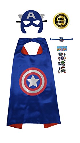Special captain america 4 piece set with cape, mask, su…