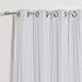 Best Home Fashion uMIXm Mix and Match Tulle Sheer Lace and Blackout 4 Piece Curtain Set – Stainless Steel Nickel Grommet Top – 2 sheers and 2 Blackout Panels – 52