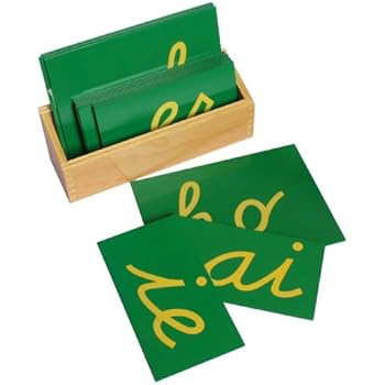 amazoncom montessori sandpaper double letters cursive