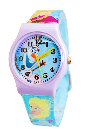Disney Frozen Olaf First Time Teacher Wrist Watch for Children. Large Colorful Analog Display.