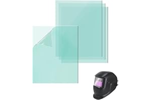 10 Pcs Welding Protective Lens Replacement 4.5" X 5.25"(114 mm x 133 mm) Clear Cover Lens for Solar Auto Darkening Welding He