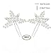 Unicra Bride Wedding Hair Pins Silver Pearl Leaf Bridal Hair Accessories Headpiece for Women and Girls (Pack of 2)