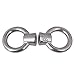 CNBTR Japanese Style Silver M8 304 Stainless Steel Ring Shape Lifting Eye Nut Set of 5
