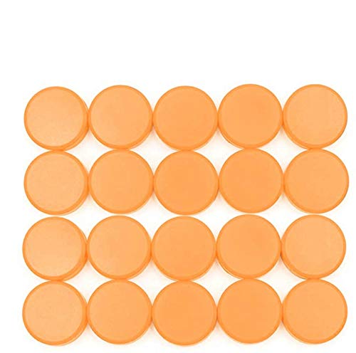 20Pcs Fridge Magnets Whiteboards Notice Board Planning Magnet Magnetic Button Round Plastic Covered 30mm Orange