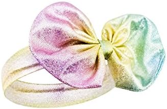 Unicorn Baby Headband for Preemie, Newborn, 0-3 Months, 3-6 Months, 6-12 Months, 12-18 Months │ Baptism, Birthday, Christmas │ Fashion Soft Stretchy Big Bow Handmade in USA by Cirkel