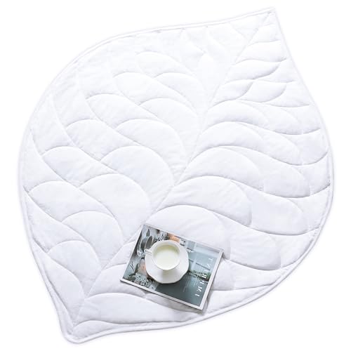 Kaisa Weighted Lap Blanket 7 lbs 41" x 53", Cozy Luxury Crystal Velvet Small Weighted Blanket for Adults, Portable Travel Weighted Blanket for Relaxation, All-Season Blanket, Machine Washable, White