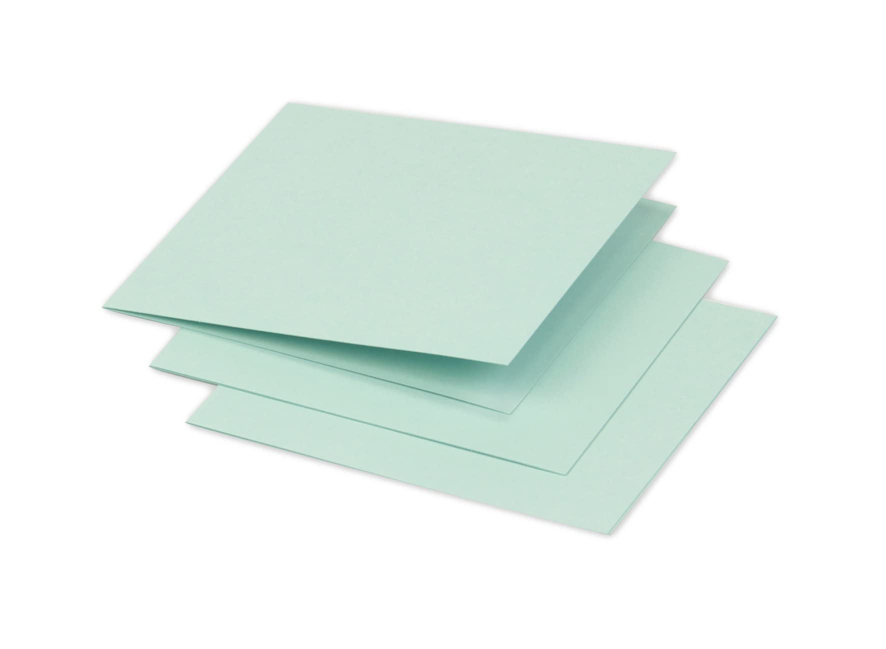 Clairefontaine 16013C Pack of 25 Double Cards Square format (11.6x11.6cm) 210gsm Jade Green Invitation Correspondence Cardboard Pollen range Premium Paper
