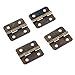 dophee 12pcs Antique Brass Mini Hinges Connectors for Cabinet Drawer Crafts Wooden Box Jewelry Gift Box with Mounting Screws - 0.73