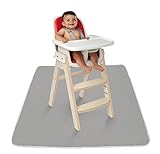 Sweet Baby Carrot | High Chair Snack Mat | Easy Cleaning Child Snack Mat | Washable, Durable, Stain Resistant Fabric | 100% Polyester | 42 Inches | Gray Chevron