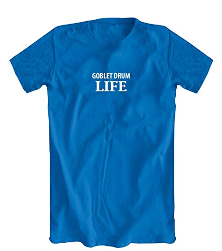 Goblet Drum Life T-Shirt, Blue, XXX-Large