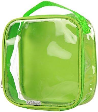 Clear TSA Approved 3-1-1 Travel Toiletry Bag / Transparent See Through Organizer (Lime Green)