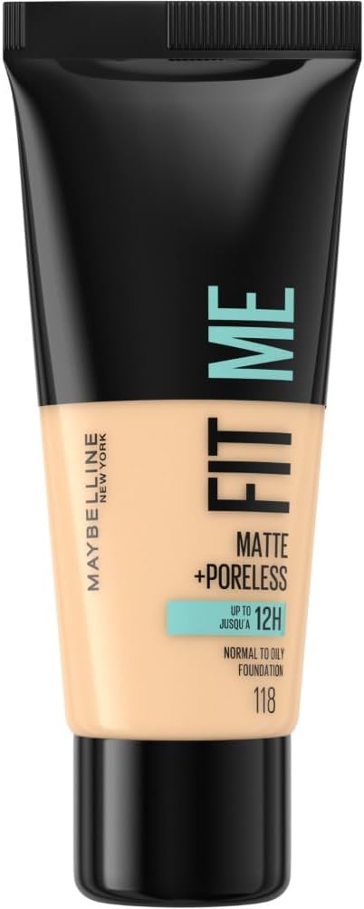 Maybelline Fit Me Foundation 118 Light Beige Medium Coverage Matte Poreless