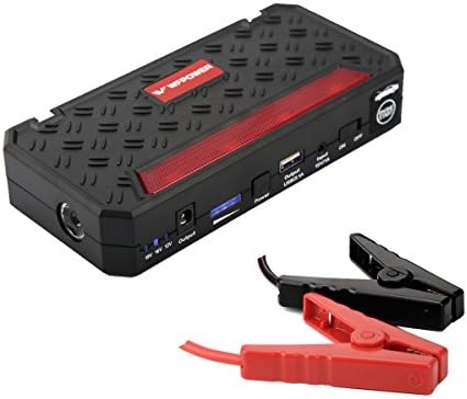 WFPOWER Portable With Carry Bag Jump Starter Power Pack 800A Peak 12000mAh Power Bank Charger With USB Type-C 5V/3A Emergency Charger For Car Truck, Van, SUV and More