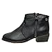 Breckelle's DORADO-11 Western Inspired Zip up Ankle Boot Bootie Black 6.5