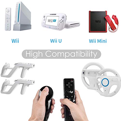Poulep Wireless Remote Controller for Nintendo Wii Wii U Console with Motion Plus - Black and Black - Thumbnail 4