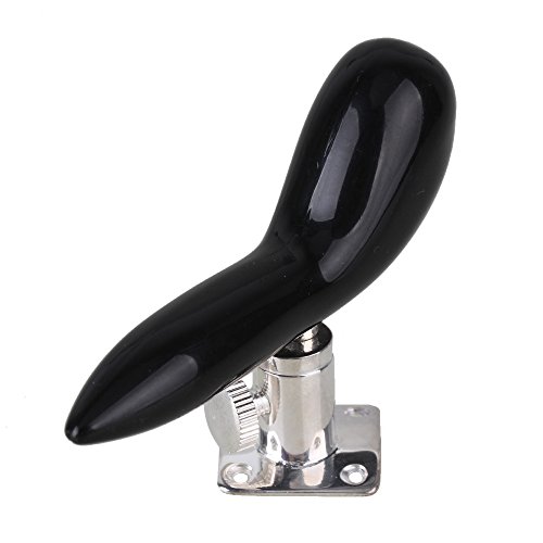 Yibuy Black Color Silver Plating Stem Base Bassoon Hand Saddle Rest Holder with 4 Original Screws