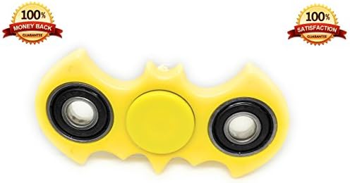 New 2017 Batman Fidget Spinner Toy Stress Reducer | Fidget Toy With Premium Hybrid Ceramic Bearing | Adhd Autism Fidget Toys | Smooth Surface Fidget Toy Spinner (Batrang Yellow / Black)