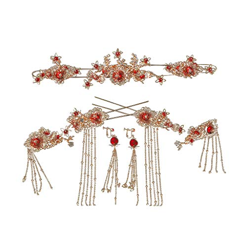 Chinese wedding costume bridal headdress suit Coronet dragon and phoenix gown jewelry hair accessories