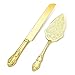 Strova Gold Wedding Cake Cutting Set - Vintage Cake Knife and Server for Event Use