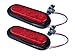 2x BRIGHT 10 LED 6 Inch Oval Tail/Brake/Turn Tail Light with Grommet for Big Rigs, Trucks, Flat Beds, RV's, or Trailers or Any Other Rig.