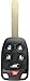 KeylessOption Keyless Entry Remote Fob Uncut Chip Ignition Car Key Replacement for Honda Odyssey N5F-A04TAA