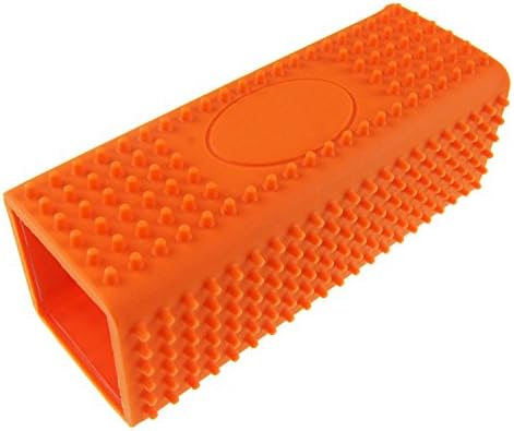 ES Tech Silicone Pets Grooming Tools, Shedding Hair Removal Brush Static Electricity Pet Hair Remover, Orange