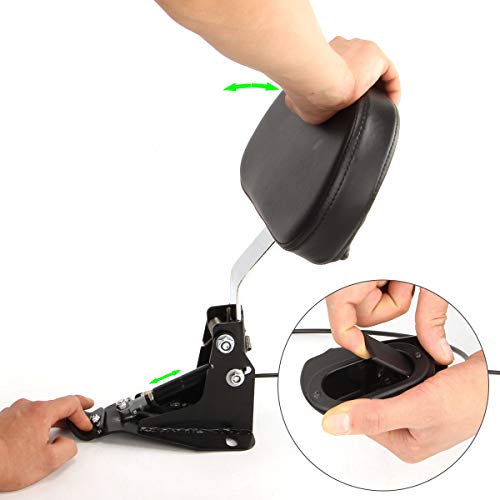 Adjustable Motorcycle Rider Backrest Sissy Bars for Harley Touring Road King Street Glide Ultra CVO FLHR FLHX FLTRX 2009-2019 (Chrome) - Thumbnail 3