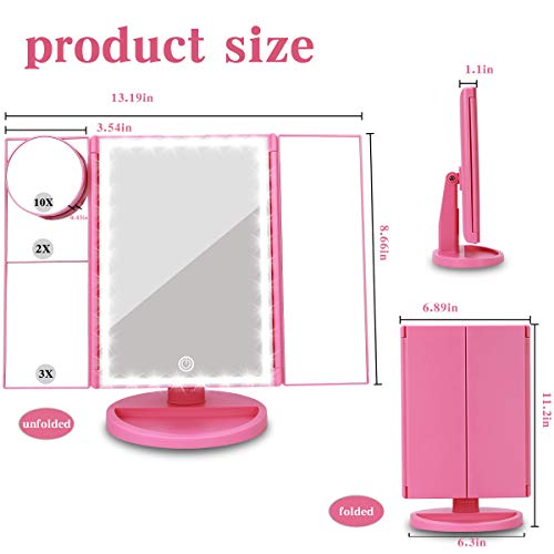 6 Ceenwes+180%25C2%25B0Trifold+Adjustable+Cosmetic+Magnification