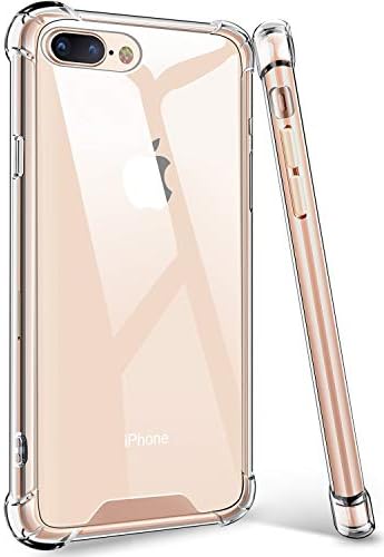iPhone 8 Plus Case, iPhone 7 Plus Case, Acalantha High Impact Clear Back Girly Shock Absorption Bumper Protection Case Cover for Apple iPhone 7 Plus 8 Plus (Crystal Clear)