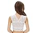 Shawhuaa Womens Lace Overlay Padded Bra Tank Top Half Cami White