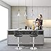 BestOffice Bar Stools Bar Stools Swivel Stool Height Adjustable Bar Chairs with Back PU Leather Swivel Bar Stool Set of 2 Kitchen Counter Stools Dining Chairs