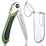 coher Folding Hand Saw for Tree Pruning, Camping, Gardening, Hunting. Cutting Wood, PVC, Bone with Ergonomic Handle Design and Plastic Case