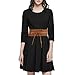 Toptim Women's Belt Bow Tie Wrap Faux Leather Band Corset 3-Pack (Black-Coffee-Beige)