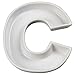Ivy Lane Design Ceramic Love Letter Dish, Letter C, White