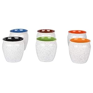 Anwaliya Ceramic Kulhad Mugs – 6 Pieces, Multicolour