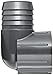 Spears 1407 Series PVC Tube Fitting, 90 Degree Elbow, Schedule 40, Gray, 1-1/4