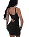 Mizoci Women's Sexy Cut Out V Neck Sleeveless Bodycon Mini Club Tank Dress