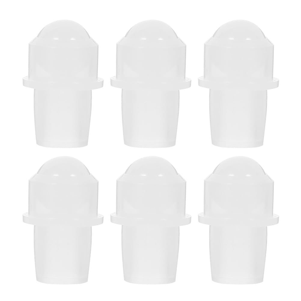 FRCOLOR 6Pcs White Jade Essential Oil Bottle Rollers Replacement Balls for 10ml Bottles for Even Application and Convenience