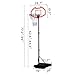 Yaheetech Height Adjustable Basketball Hoop System Portable Kids Junior Indoor Outdoor Net Goal Stand 29 Inch Backboard W/Wheels