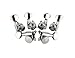 Guyker 6Pcs Guitar Machine Heads (3L + 3R) - 1:19 Locking Tuning Key Pegs Tuners Replacement for Electric or Acoustic Guitars (Chrome)