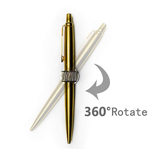 Tvoip 6Pcs Stainless Steel Pen Pencil Holder, Strong Adhesive Clips with Adjustable Spring Loop, Fit Any Size Pens, Use in Home Office Car Kitchen