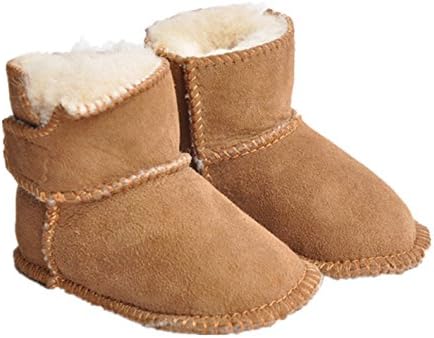 Exdream Baby Girl's Boy's Toddler Infant Sheepskin-wool Snow Boots Shoes 3 M US Infant Camel