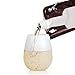 Avery Barn 6 pc Food Grade Silicone Unbreakable Wine Glasses + Foldable Plastic Bottle Bag