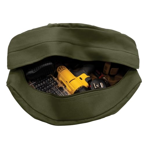 Rothco Canvas Tanker Style Tool Bag, 19” x 9” x 6”, Olive Drab in
