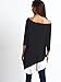 OEUVRE Women's Black White Splicing Off Shoulder Tops Dress